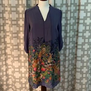 Moulinette Soeurs Anthropologie silk tunic dress